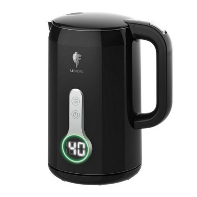Чайник пластиковый электрический 1,7 л 2,2 кВт двойной корп LED дисплей черн LE-1536 Leonord