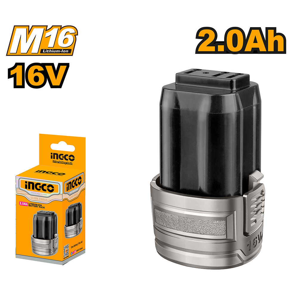 Аккумулятор INGCO FBLI1620 16В Li-Ion  2 Ач  INDUSTRIAL