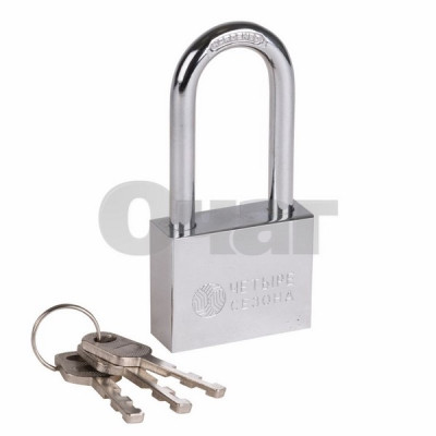 Замок навесной серия сталь 50мм длинная дужка Замок навесной серия сталь 50мм длинная дужка