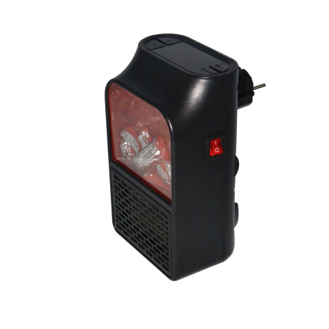 Обогреватель портативный 500 Вт 15*5*15 см 220B пульт черный Flame heater Baizheng