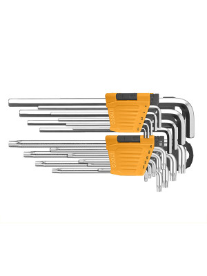 Набор ключей 18 шт HEX 1,5-10мм, TORX Т10-Т50 INGCO HHKSET0181 INDUSTRIAL Набор ключей 18 шт HEX 1,5-10мм, TORX Т10-Т50 INGCO HHKSET0181 INDUSTRIAL