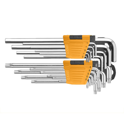 Набор ключей 18 шт HEX 1,5-10мм, TORX Т10-Т50 INGCO HHKSET0181 INDUSTRIAL