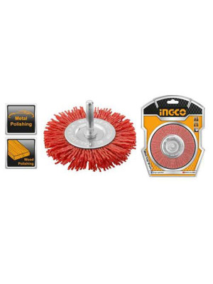 Щетка дисковая нейлон 100 мм INGCO WB41005