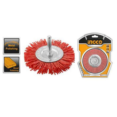 Щетка дисковая нейлон 100 мм INGCO WB41005