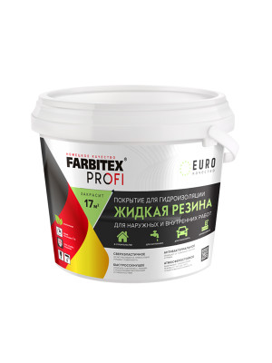 Жидкая резина для гидроизоляции  FARBITEX ПРОФИ зеленый 1кг