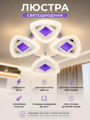 Люстра светодиодная 25*25*11,5 см Baizheng